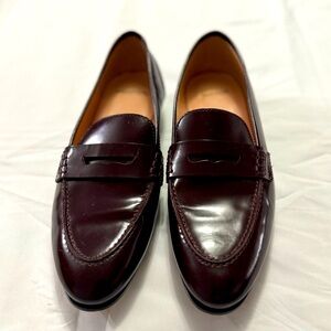 J Crew Penny Loafers - Burgundy, Size 7